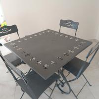 tavolo in ferro battuto e 4 sedie