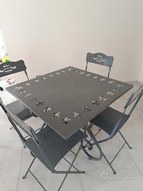 tavolo in ferro battuto e 4 sedie