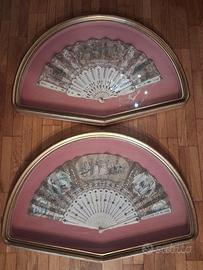 Coppia di ventagli d'epoca