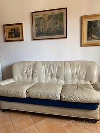 Divano e poltrona in pelle