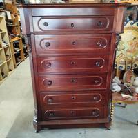 Cassettiera in legno palissandro inizio '900