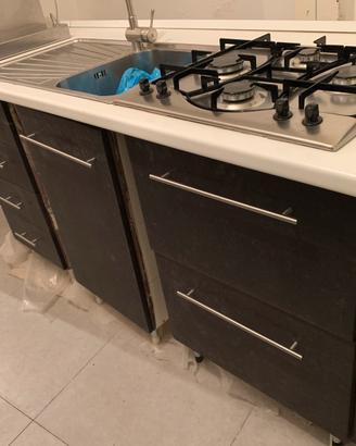 Lavabo Cappa inox piu frigo