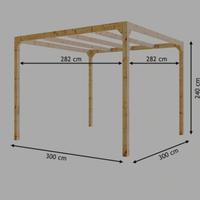 gazzebo  in legno 3x3