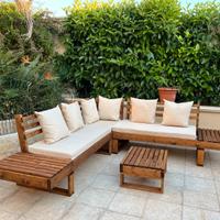 Divano angolare da esterno giardino