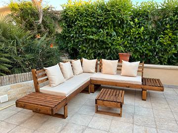 Divano angolare da esterno giardino