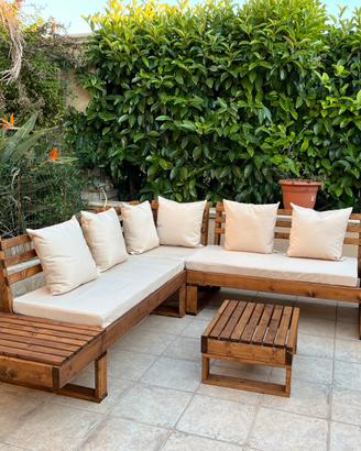 Divano angolare da esterno giardino