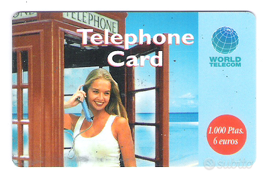 2 schede telefoniche World Telecom Spagna 2000