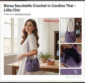 Borsa Secchiello Lilla Cordino Thai SIMONAMI 