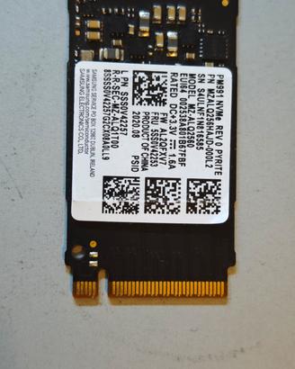 SSD NVMe 256GB Samsung PM991 M.2 2242