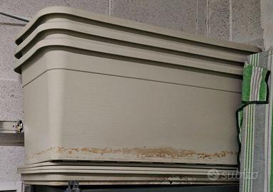 3 Vasi Rettangolare da Esterno 100x42x40cm