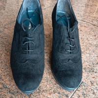 Scarpe donna nere camoscio