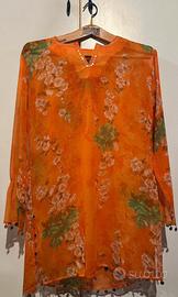 Copricostume floreale arancione