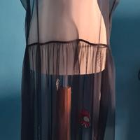 Monki vestito lungo nero rete