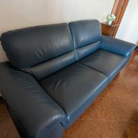 Divano 3 posti in vera pelle