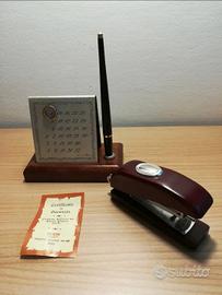 Set accessori da scrivania in lamina d'argento