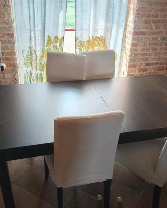 tavolo Ikea usato con 6 sedie sfoderabili 