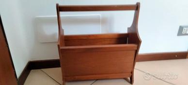 Portariviste vintage in legno massello