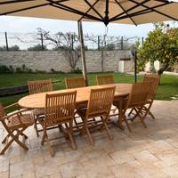 Tavolo teak giardino + 8 sedie