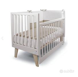 Lettino Oslo - Stile Scandinavo Bianco e Legno