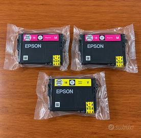 3 Cartucce Epson 18 Originali