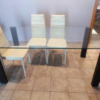 tavolo da salotto in vetro temperato