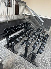 SET COMPLETO MANUBRI PROFESSIONALI 2–32 KG