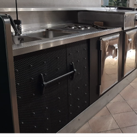 Bancone bar inox anni 70/80 industrial”