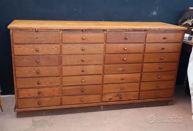 CASSETTIERA ANTICA DA FARMACIA OFFICINA