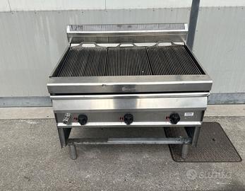 Griglia a gas-grillvapor-fry top in inox da 1200
