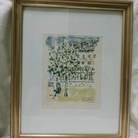 litografia acquerellata Orfeo Tamburi 