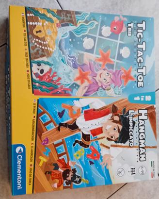 due giochi in uno Tic-Tac-Toe e L'impiccato"