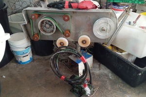 Verricello per palangaro con pompa e serbato