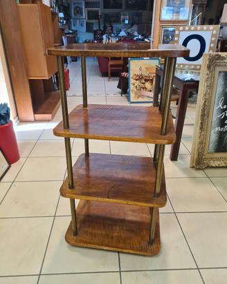 Carrello in legno e ottone