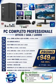 PC COMPLETO INTEL 225 16GB MONITOR 24" WIN 11  PRO