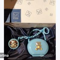 portaciuccio con decoro in argento 