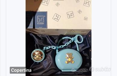 portaciuccio con decoro in argento 