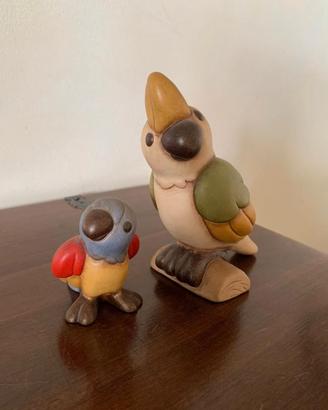 Coppia pappagalli THUN originali in ceramica – fuo