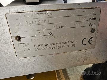 affettatrice sirman gemma 330 professionale