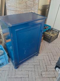 Mobiletto Blu Shabby Chic / Vintage con Anta
