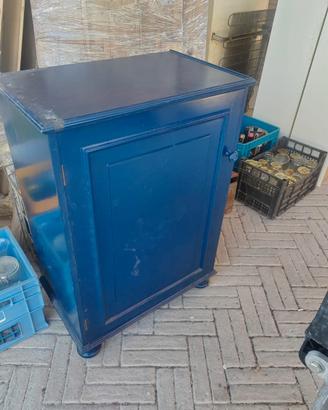 Mobiletto Blu Shabby Chic / Vintage con Anta