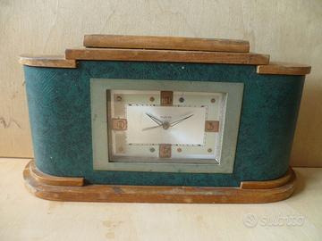 Vecchio orologio sveglia in legno ELECTA anni 50