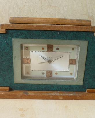 Vecchio orologio sveglia in legno ELECTA anni 50