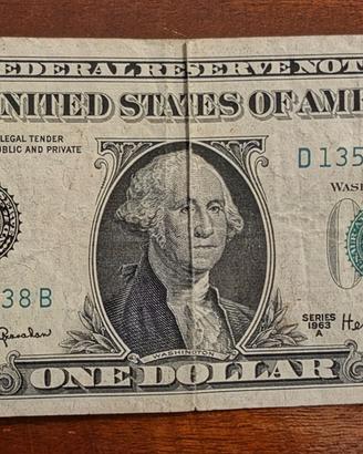 1 Dollaro USA 1963 A Banconota Epoca