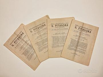 4 Giornali di MATEMATICA 1905-1906 "il PITAGORA"