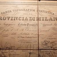 Carta antica stampa Provincia Milano 1843