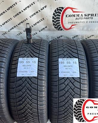 4 PNEUMATICI 195/55 R15 DELINTE 4 STAGIONI