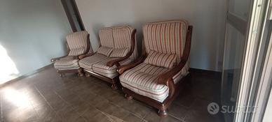 Divano + 2 poltrone stile  rustico