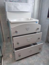 mobiletto fasciatoio bagnetto