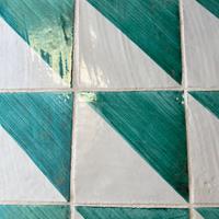 Maioliche vela verde 20x20 artigianato siciliano