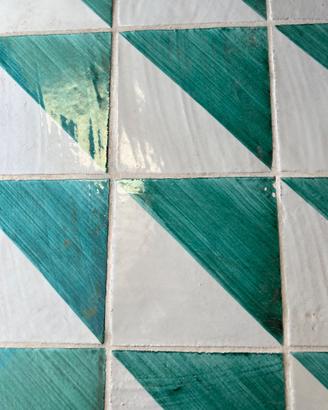 Maioliche vela verde 20x20 artigianato siciliano